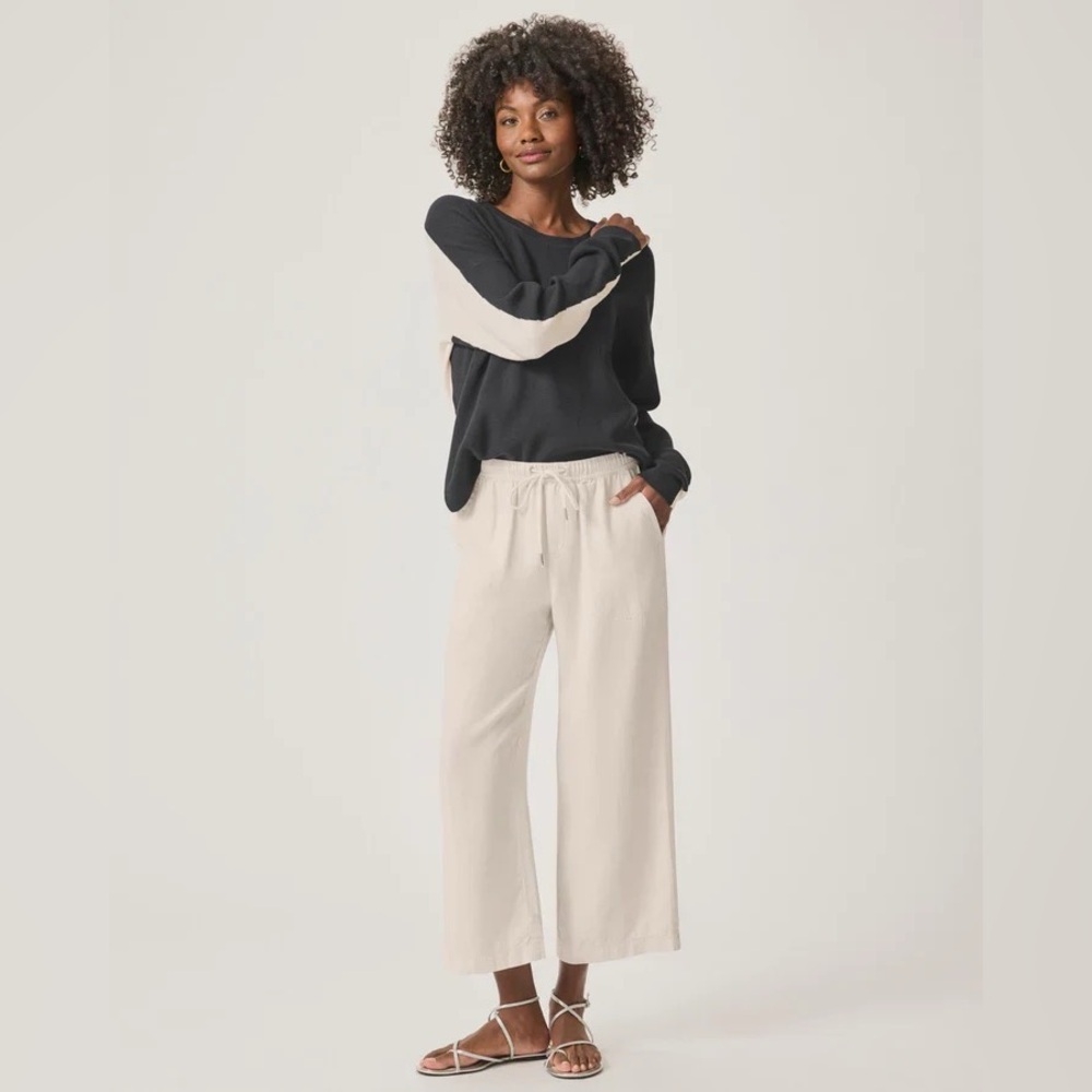 Splendid Angie Crop Wide Leg Pant Moonstone NWT